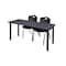 Kee Rectangle Tables > Training Tables > Kee Table & Chair Sets, 60 W, 24 L, 29 H, Grey MT6024GYBPBK47BK - alternate 1